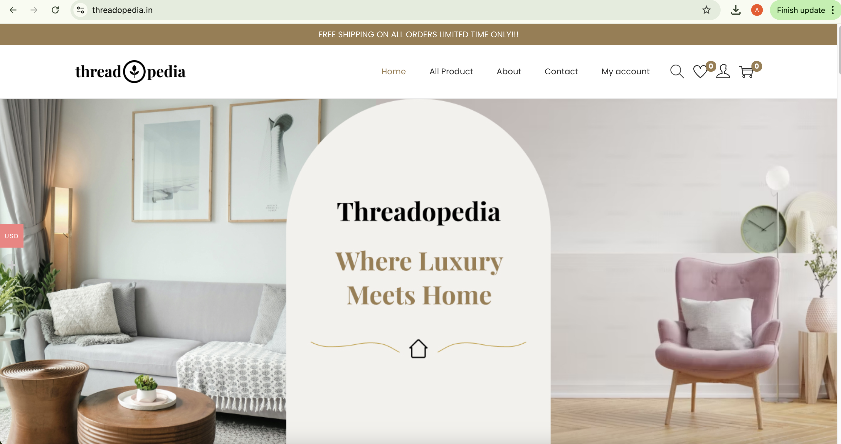E-Commerce web application by AArnova Infotech